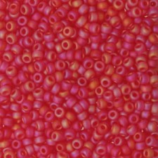 Miyuki rocailles Perlen 11/0 - Matted light red ab 11-140FR